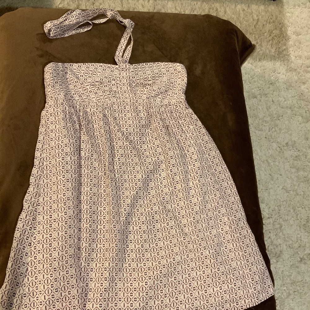 Madewell White Maroon 8 Silk Convertible Dress Twee Scandi Girl lightweight - Picture 7 of 15